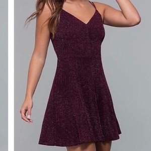 Cranberry red sparkly dress